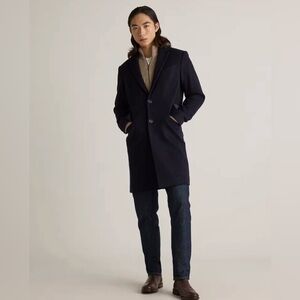 NWT Quince Men’s Cadet Italian Wool Overcoat Size Large City Preppy $180